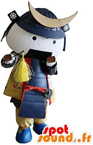 YURU CHARA Spotsound Mascot Miyagi, samurai armor with a golden and blue