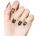 Ejiubas Halloween Water Transfer Nails Stickers 3D Waterproof DIY Nail Art Wraps Set 2 - 3 Sheets with 60 Pcs