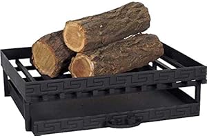 RAINBEAM MAGNUS-MDLT Grille de Foyer en Acier Noir 52x42x15 cm