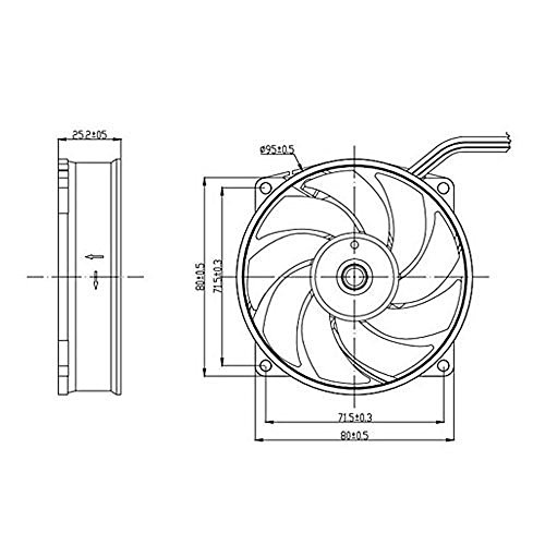 Вентилятор 140х140 чертеж