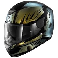 Shark casco de moto d-skwal dharkov, Negro/Verde, talla M