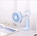 Produktbild Fan Desktop-Vielfalt Clip 360 ° Zick-Zack Fixed USB Wiederaufladbare Dusche Nachtlicht Lüfter Komfortable Windgeschwindigkeit,Blue