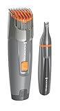 Remington MB4011 Gentleman's Tool Kit (Beard Trimmer, Nose and Ear Trimmer and Moustache Themed Mug) - Grey/Orange (Personal Care)