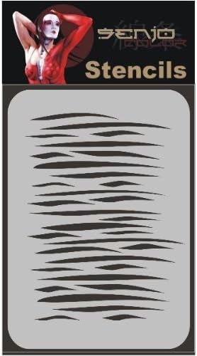 Body Art Airbrush Template Stencil A5 - Zebra 1