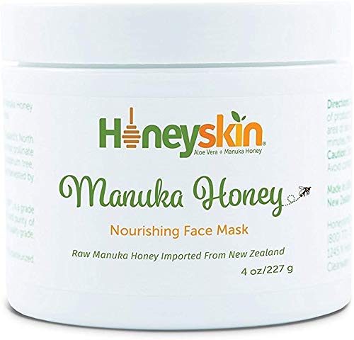 Miel de Manuka Pura (118 ml) Mascarilla Facial Alisadora de Nueva Zelanda, Crudo, Acné, Dermatitis, Eczema, Psoriasis, Tratamiento por Reparar Piel Dañada, Anti Bacteriano, Bio Activo