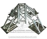 Messestand Traversen T290-4 Pyramiden Set 90° mit Spitze und 4 Bodenplatten, Alu System Trussing AST - Alu Traverse Aluminium Träger