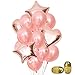 Produktbild Ouinne [14 Stück Helium Folie Luftballon Geburtstag Folienballon Dekoration Set Folienballon mit Goldenem Band Fur Party, Roségold