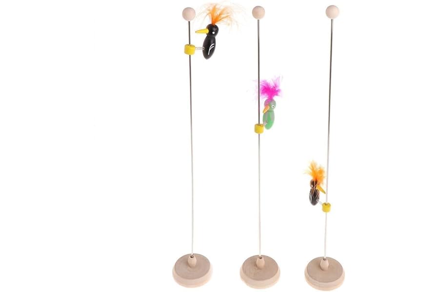 Clockjuan 1Pc Funny Pecking Woodpecker Bird On A Stick Pole Vintage Retro Classic Premium Quality Birthday Gifts