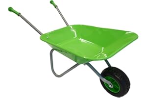 Aggloz | Metal Wheel Barrow For Children | Lightweight 1.95KG |Indoor & Outdoor Educational Play | Gardening, Farming & Construction Game | For 3 Years+