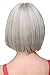 WIG ME UP ® - Lady Quality Wig short Page Bob fringe bangs silvery grey 703-51