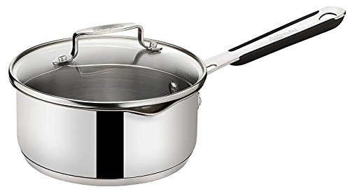 Tefal E79005 Jamie Oliver Induktion Topfset 3-teilig (Induktionsgeeignet, Kochtopf mit Glasdeckel, Kochtopf mit Deckel 24cm 6,7 L, Bratentopf mit Deckel 20cm 3 L und Stielkasserolle ) Edelstahl - 4