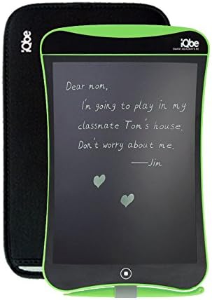 iQbe 9inch LCD Writing Tablet, Kids Durable Writing Board eWriter as A Perfect Gift with Protect Sleeve (Green)