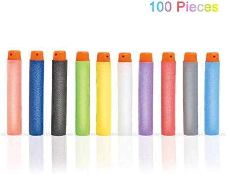 100 PCS 7.2cm Refill Foam Darts, Xide Soft Refill Foam Bullet for Nerf N-strike Elite Series Blasters Toy Gun - Mixed Color