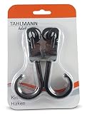 TAHLMANN 2x Doppel Haken für Einkaufstaschen, Wickeltaschen, Handtaschen – universal geeignet für fast alle Kinderwagen und Buggys - 2