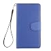 Produktbild iPhone 7 Tasche, w-pigcase Farbe PU Leder Schutzhülle mit Magnet Verschluss und ID/Kreditkarte Halterung Eingebautes Ständer Funktion Bookstyle Brieftasche Schutzhülle Haut Portable slim case cover für iPhone 7, blau, Huawei Y560