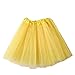 Produktbild Damenrock, Dasongff Frauen Petticoat Reifrock Unterrock Ballett Tutu Tanzklei Layered Organza Minirock Vintage Rockabilly Petticoat Underskirt (One Size, Gelb)