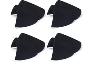 Jamsinmu 4 pares de hombreras de espuma Práctico push up almohadillas para coser en blazers chaquetas traje abrigos ropa de vestir accesorios de costura Negro Grande