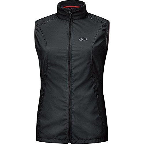 GORE BIKE WEAR Chaleco Ciclismo, Súper Ligero, GORE WINDSTOPPER, LADY WS AS Vest, Talla 36, Negro,VWELEL990003