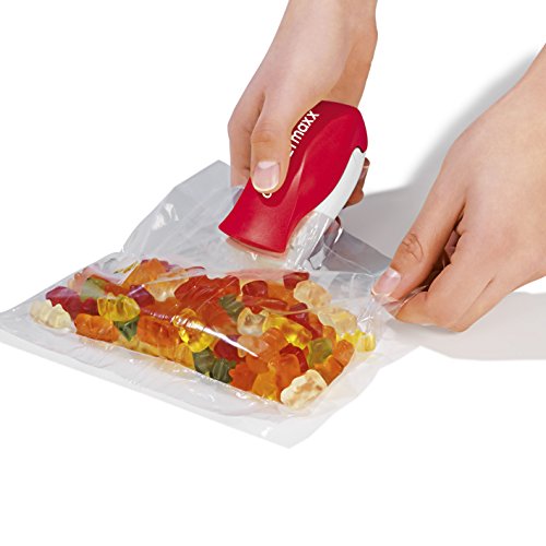 Tüten-Versiegler 3V ( Tüten-Verschweißer – Versiegler mit Heizspule zum luft- und wasserdichten Verschließen von Kunststofftüten ) (rot) - 5