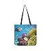 Produktbild Unterwasserszene-Korallenriff-Fische fotografiert Stockfoto Segeltuch-Tote-Handtaschen-Schultertasche Crossbody-Taschen Geldbörsen für Männer und Frauen Einkaufstasche