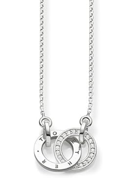 Thomas Sabo Damen-Kette mit Anhänger Glam & Soul 925 Silber Diamant (0.05 ct) weiß 45 cm - D_KE0005-725-14-L45v