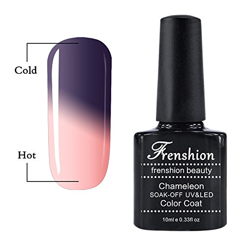 Frenshion 10ML Chameleon Thermic Semi Permanent Soak-off UV LED Gel Polish Base Top Manicure Temperature Color Changing 10