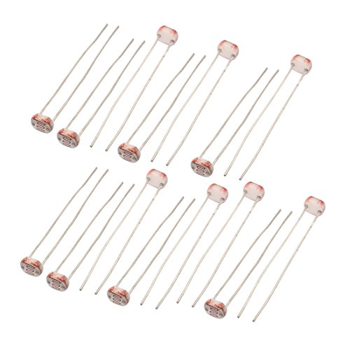 Preisvergleich Produktbild sourcing map 15Pcs 5517 Fotowiderstand LDR CDS 5mm Lichtabhängiger Widerstandssensor