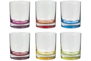 PARIS PRIX Secret de Gourmet - Lot de 6 Verres à Eau "Colori" 30cl Multicolore