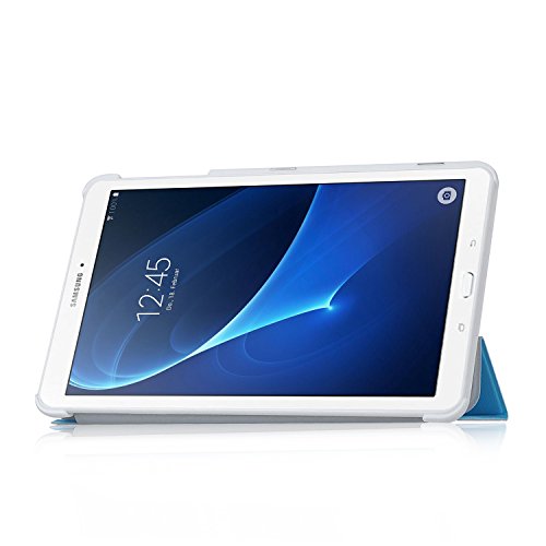 IVSO Ultra Schlank Ständer Slim Leder zubehör Schutzhülle für Samsung GALAXY Tab A (2016) 17.8cm (7 Zoll) Tablet-PC perfekt geeignet (Für Samsung GALAXY Tab A 7.0, Blau) - 2