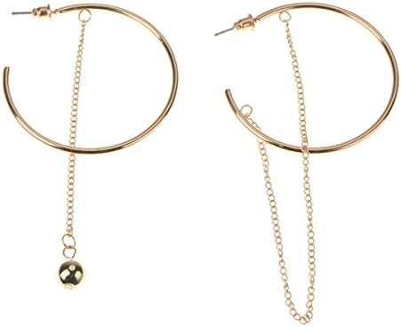 Personalized Creative Alloy Large Circle Geometric Earrings,Gold-L