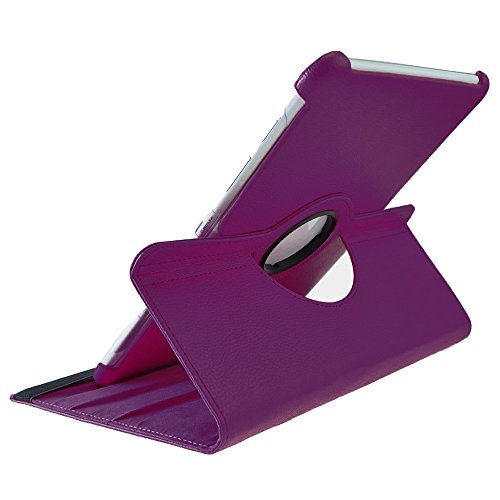 COOVY® 360° ROTATION COVER FÜR SAMSUNG GALAXY TAB 10.1 N GT-P7500 GT-P7501 GT-P7510 GT-P7511, TAB 2 10.1 GT-P5100 GT-P5110 SMART HÜLLE TASCHE ETUI CASE SCHUTZ STÄNDER Farbe lila - 3
