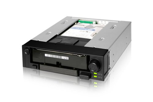 Icy Dock DuoSwap MB971SP-B – SATA Hot Swap Wechselrahmen für 2,5 Zoll (6,4cm) und 3,5 Zoll (8,9cm) SSD/HDD in 1x 5,25 Zoll (13,3cm) – Trägerlos - 7