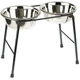 Caldex Doppelter Fressnapf-Ständer mit Fressnäpfen 300 mm / 1600 ml