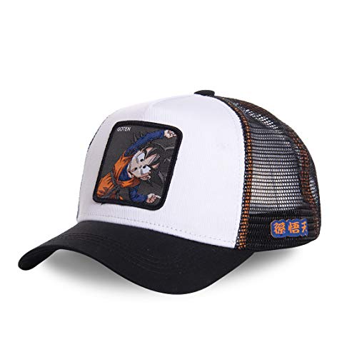 Cappellino Collabs Dragon Ball Z Goten Trucker Bianco OSFA (formato misura qualsiasi)