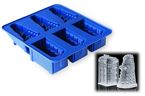 joyoldelf Doctor Who Silikon Eiswürfel und Schokolade, Süßigkeiten, Keksen Form Maker – Tardis und Daleks - 8