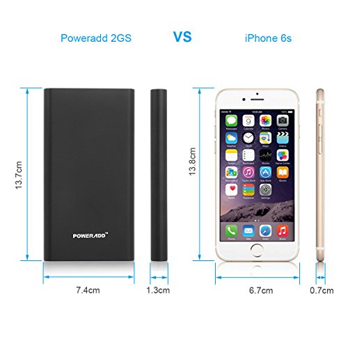 Poweradd Pilot 2GS 10000mAh Grande Capacit   Chargeur Batterie Portable de Secours Externe  Apple c  ble non inclus  - Noir