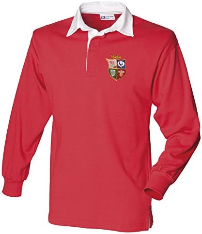 KC INKS Classic Vintage Style Lions Rugby Shirt With Free Personalization (XXX-Large 49"-52")