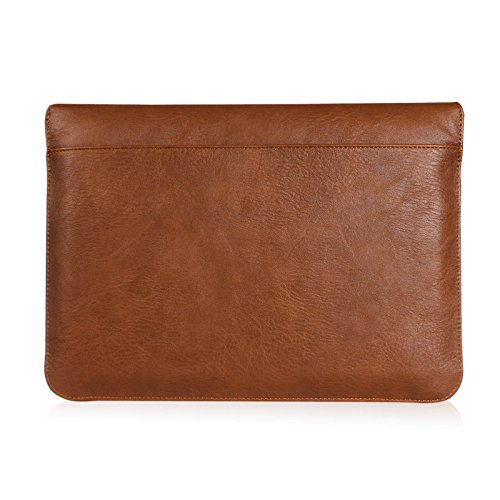Fintie 11-12 Zoll Tasche – Kunstleder Hülle Schutzhülle Sleeve Wallet Case Aktentasche mit Karten-Slot für Microsoft Surface 2017 Neue Modell, Microsoft Surface Pro 4 / 3, Surface 3, Lenovo Yoga Book 10,1 Zoll, MacBook Air 11 / MacBook 12 Notebook Laptop Bag, Braun - 5