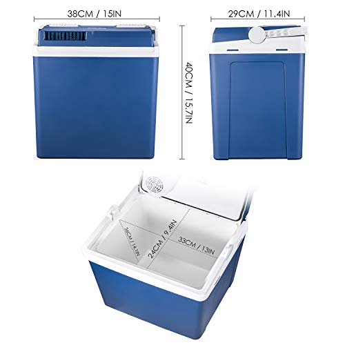 Kealive Elektrische Kühlbox, Thermoelektrische Kühlbox mit Kühl- und Warmhaltefunktion - 25 Liter,12 V für Auto und Lkw - 7