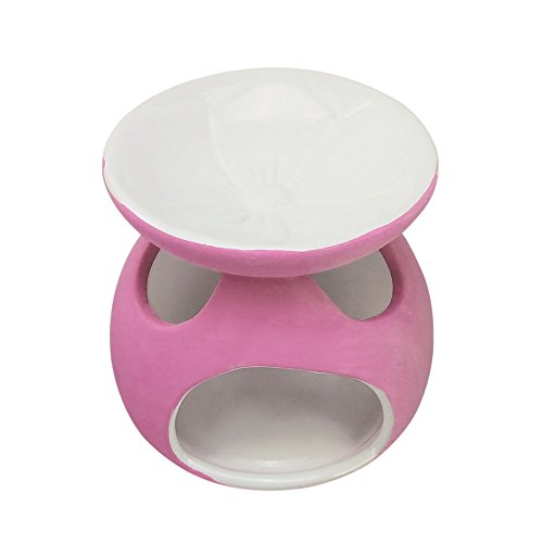 COM-FOUR® 3x Stövchen in verschiedenen Farben, mit Blumenmotiv in der Duftölschale, Dolomeit, Duftlampe - 4