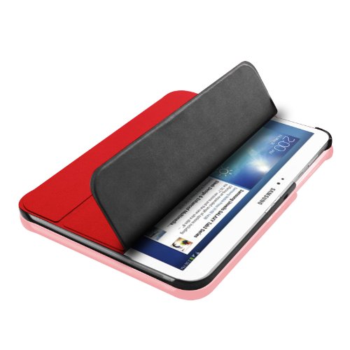 Fintie Samsung Galaxy Tab 3 10.1 Hülle Case – Ultra Slim Lightweight superleicht Ständer Smart Shell Cover Schutzhülle Tasche Etui mit Auto Sleep Wake up für Samsung Galaxy Tab 3 (10,1 Zoll) P5200 / P5210, Rot - 7