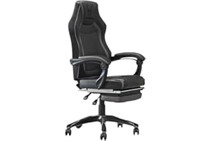 Woxter Stinger Station RX Black- Silla Gaming/Oficina (Eje Acero, Levantamiento por pistón, Piel sintética, Ergonómica, Reposabrazos, Altura Ajustable)