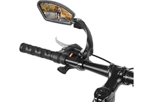 DIOCHE Rétroviseur de Vélo, Rétroviseurs de Vélo à Rotation 360 ° Miroir de Vélo Rétroviseur Réglable sur le Guidon pour Vélos de Route de Montagne (Gauche)
