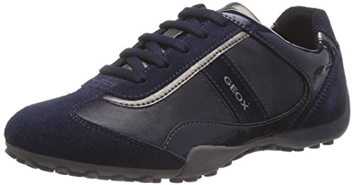 Geox D Snake B, Zapatillas para Mujer, Azul (Navy C4002), 37 EU