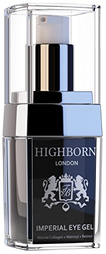100% Natural Superior Anti Ageing Eye Gel for Dark Circles and Puffy Eyes - HighBorn London’s Best Luxury Organic Skincare to Reduce Wrinkles, Bags, Saggy Skin & Puffiness - High Quality 100% Natural, Organic Formula - Including Retinol, Matrixyl, Marine Collagen, Argan Oil - Made In England - 100% Animal Friendly