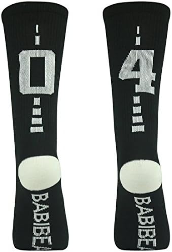 BABIBEAN Unisex Children Knee High Sports Socks Boys Girls Black/White 4-8 Age