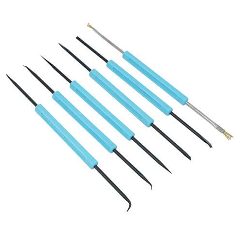 Preisvergleich Produktbild 6 Stücke Entlöthilfe Werkzeug Leiterplatte Löten Service Schweißen Hilfswerkzeuge Assist Set Löthilfe PCB Cleaning Kit blau