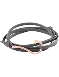 Pulsera mixta Andreas Osten piel gris 80 cm ao-b014