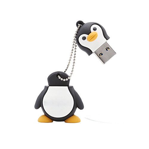Simtyso niedlich Pinguin USB Stick 16GB Speicherstick 2.0 mit Schlüsselanhänger für Kinder Geschenk Schwarz(8g,Der Pinguin) - 4