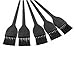 LEORX 5Pcs Hair Color Tint Dye Brush Professional Hair Dye Applicator Brush Sets